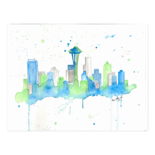 Seattle Skyline Postcard