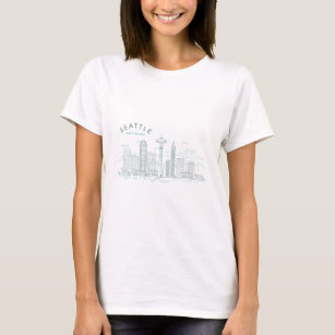 Seattle Skyline Stroke T-Shirt