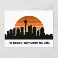Seattle Skyline Sunset Custom Family Trip