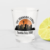 Seattle Skyline Sunset Custom Family Vacation