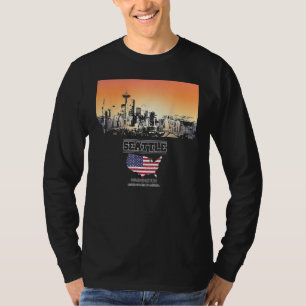 seattle Skyline Vacation Souvenir city T-Shirt