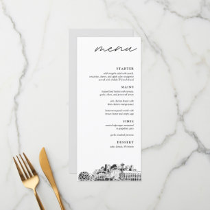 Seattle Skyline Wedding Dinner Menu