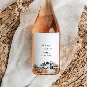 Seattle Skyline Wine Label
