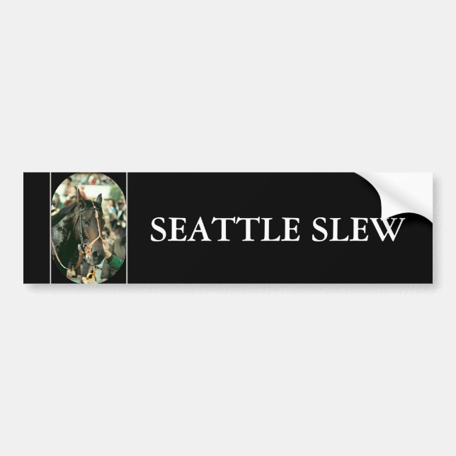 Seattle Slew Thoroughbred 1978 Bumper Sticker (Front)