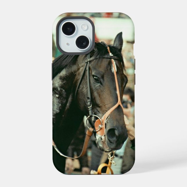 Seattle Slew Thoroughbred 1978 iPhone 15 Case (Back)