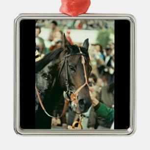 Seattle Slew Thoroughbred 1978 Metal Tree Decoration
