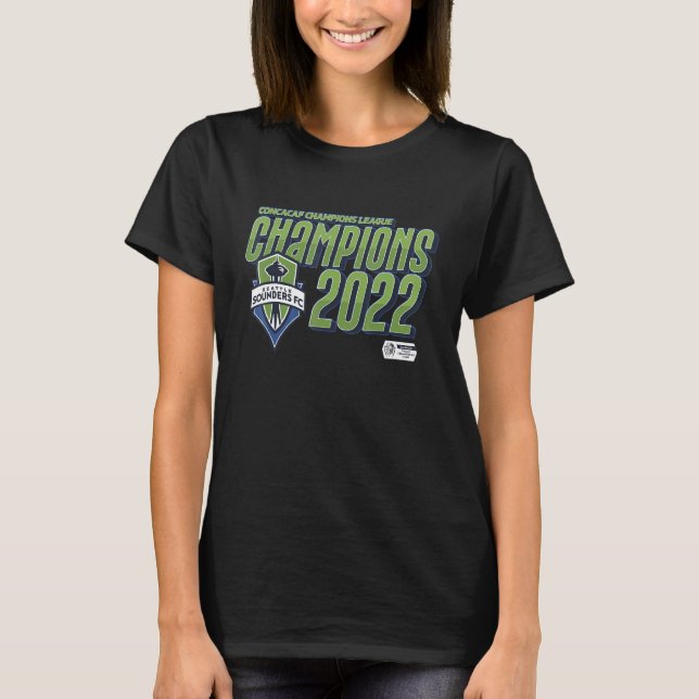 Seattle Sounders  Champions 2022 Concacaf Champion T-Shirt (Front)