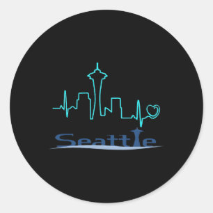 Seattle Space Needle Classic Round Sticker
