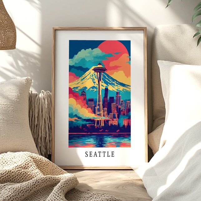 Seattle Space Needle Skyline Poster (Creator Uploaded)