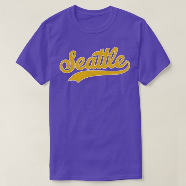Seattle Sports Jersey Style Font T-Shirt (Design Front)