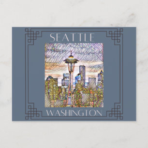 Seattle Stained Glass Postcard