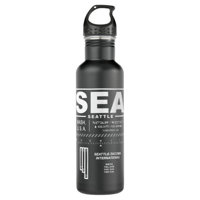 Seattle-Tacoma Int'l Airport SEA 710 Ml Water Bottle (Front)