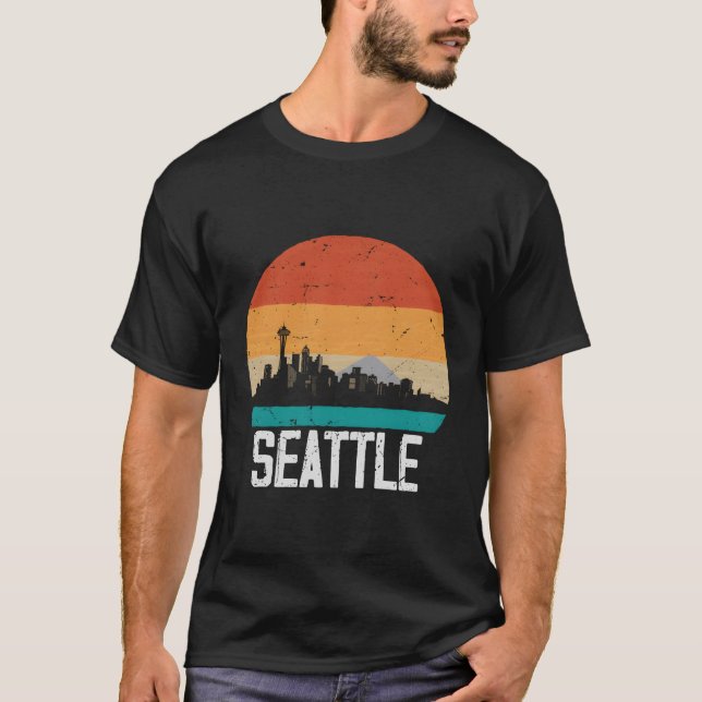 Seattle Usa Skyline Seattle T-Shirt (Front)