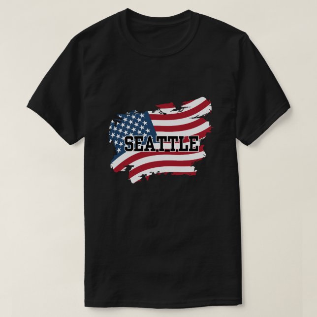 Seattle USA T-Shirt (Design Front)