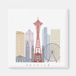 Seattle Vintage Poster Magnet