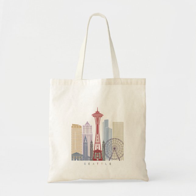 Seattle Vintage Poster Tote Bag (Front)