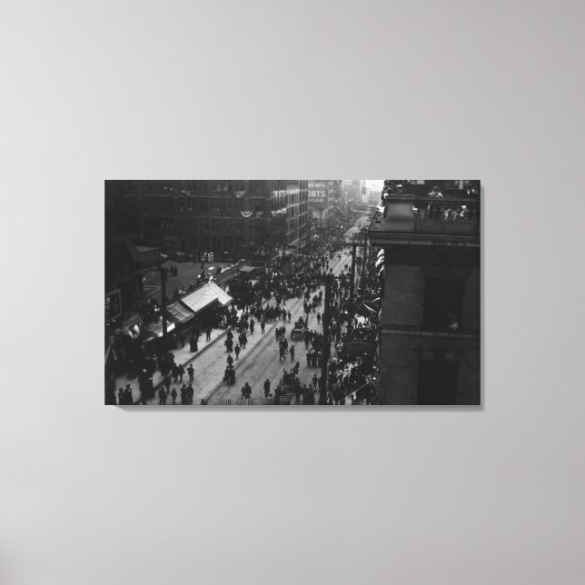 Seattle, WA Naval Parade on First and Spring Canvas Print (Front)