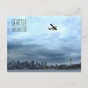 Seattle, WA Seaplane Taking Off from Lake Union Postcard