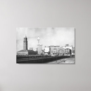 Seattle, WA - Seattle Railway Centre and Smith Canvas Print