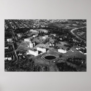 Seattle, WA University of WA Campus Aerial Poster
