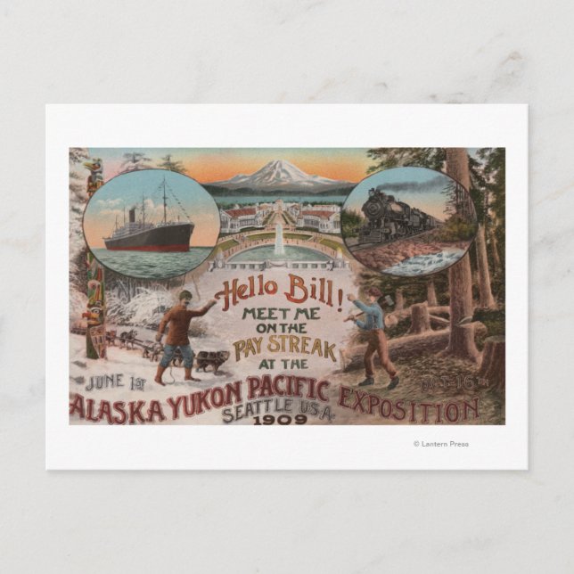 Seattle, WAAD for Alaska Yukon Pacific Expo. Postcard (Front)