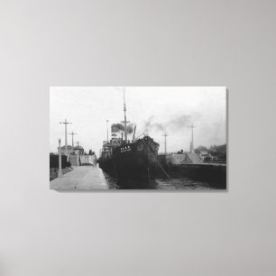 Seattle, WABallard Locks Ship Canal Photograph 2 Canvas Print