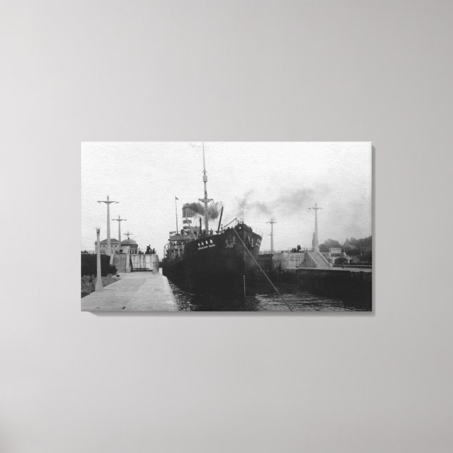 Seattle, WABallard Locks Ship Canal Photograph 2 Canvas Print (Front)