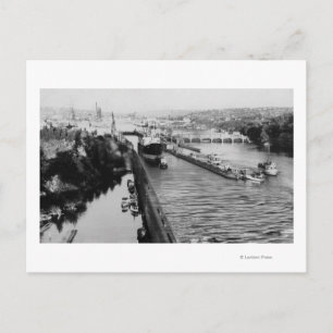 Seattle, WABallard Locks Ship Canal Photograph Postcard