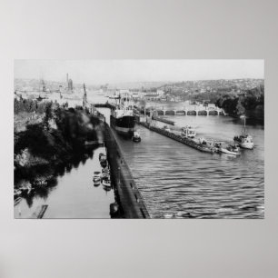 Seattle, WABallard Locks Ship Canal Photograph Poster