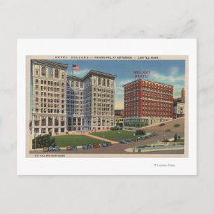 Seattle, WAHotel Holland & Municipal Bldgs Postcard