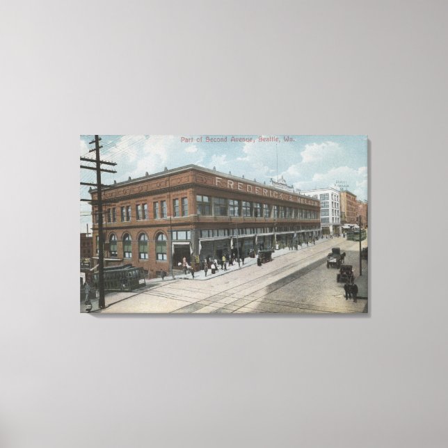 Seattle, WASecond Avenue Frederick and Nelson Canvas Print (Front)