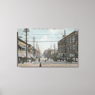 Seattle, WASecond Avenue from Pike Street Canvas Print