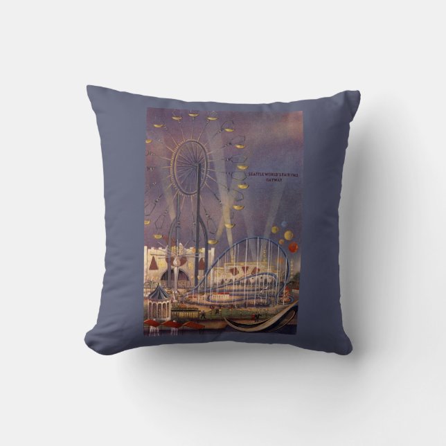 Seattle, Washington1962 World's Fair Poster Cushion (Front)