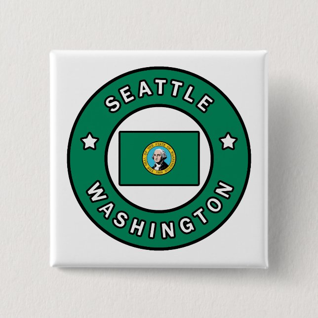 Seattle Washington 15 Cm Square Badge (Front)