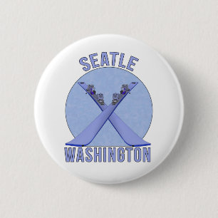 Seattle, Washington 6 Cm Round Badge