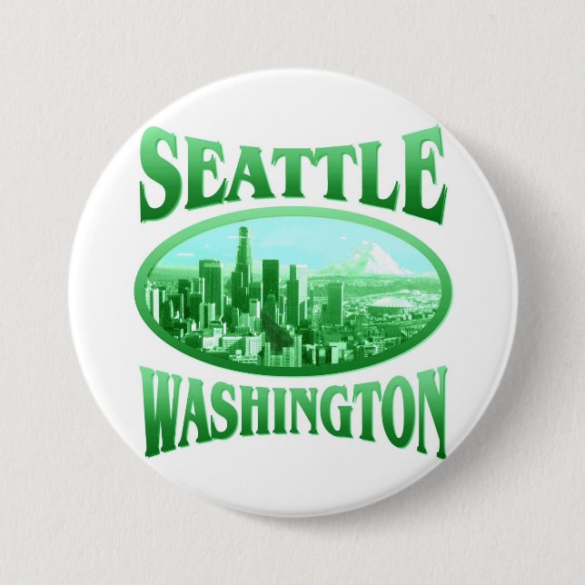 Seattle Washington 7.5 Cm Round Badge (Front)