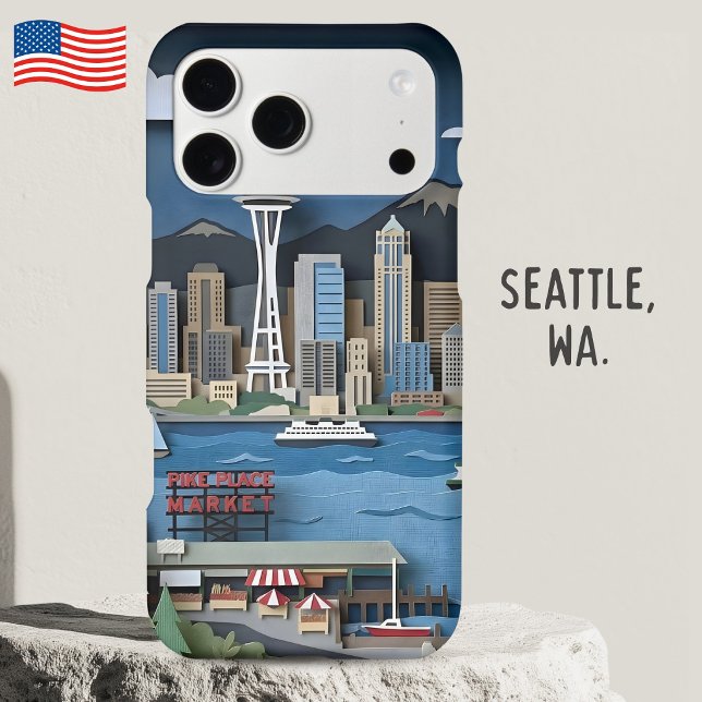 Seattle Washington America Layered Paper Art (Creator Uploaded)