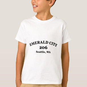 Seattle Washington Area Code 206 Emerald City  T-Shirt