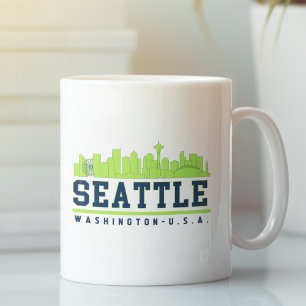 Seattle Washington Beautiful Skyline City Coffee Mug