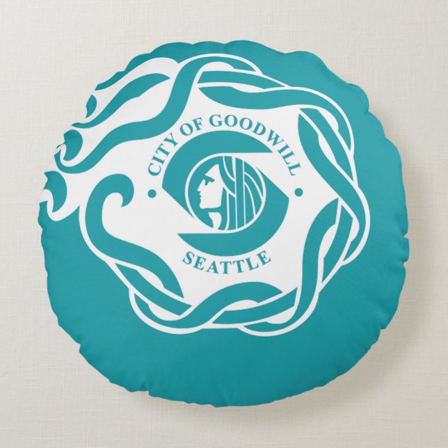 Seattle (Washington) City flag  Round Cushion (Front)