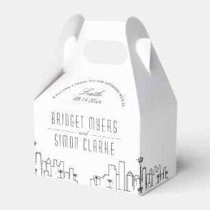 Seattle, Washington City Skyline Wedding Favour Box