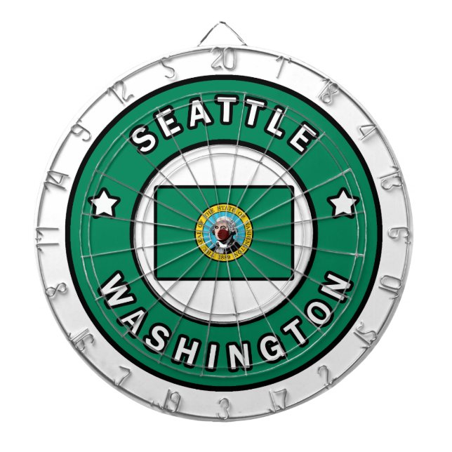 Seattle Washington Dartboard (Front)