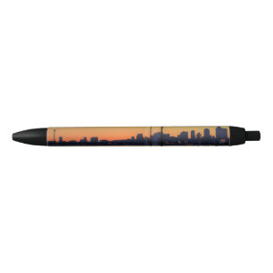 Seattle Washington Downtown Skyline Black Ink Pen