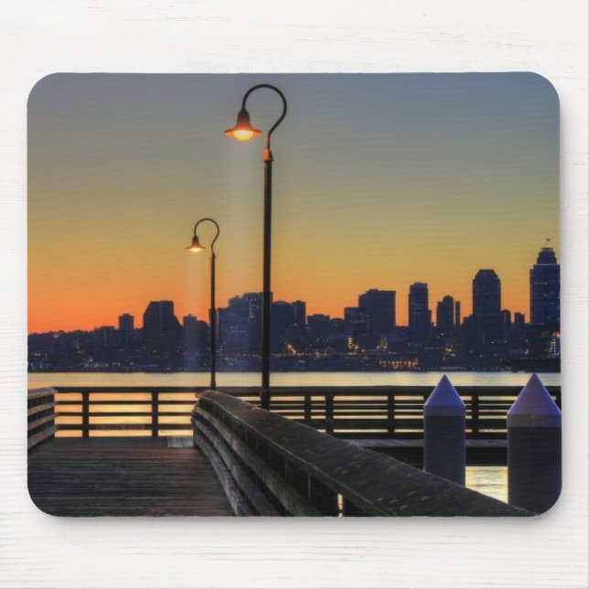 Seattle Washington Downtown Skyline Mouse Mat (Front)