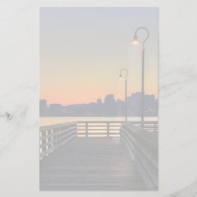 Seattle Washington Downtown Skyline Stationery (Front)