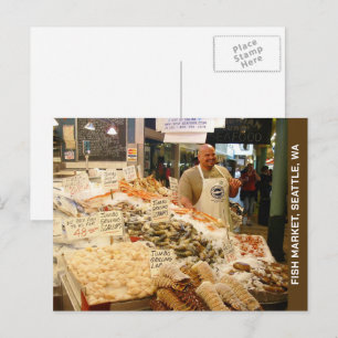 Seattle Washington Fish Market  Postcard