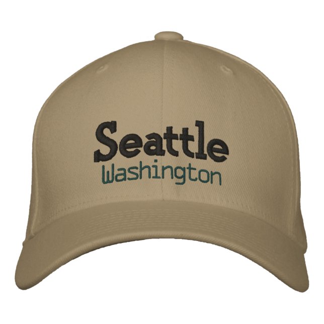 Seattle washington hat! embroidered hat (Front)