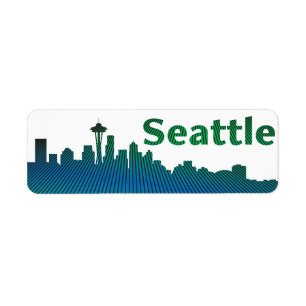Seattle, Washington inspired address return labels