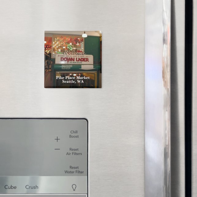Seattle, Washington Interior of Pike Place Market Magnet (In Situ (Fridge))