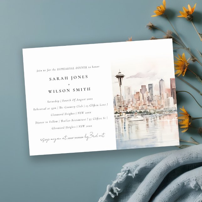 Seattle Washington Landscape Rehearsal Dinner Invitation (Creator Uploaded)